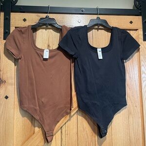 SO Ribbed Bodysuits in brown AND black